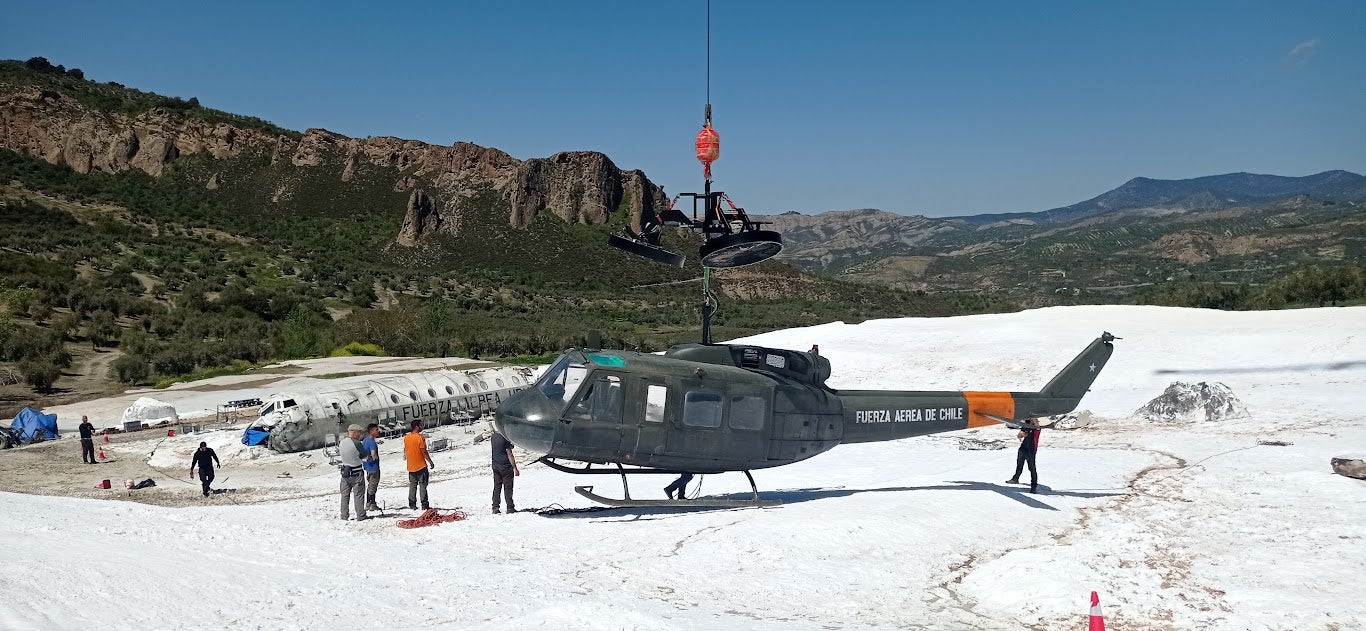 This is how an olive grove was transformed into a film set when the Oscar award contender Society Of The Snow was shot in Spain's Sierra Nevada