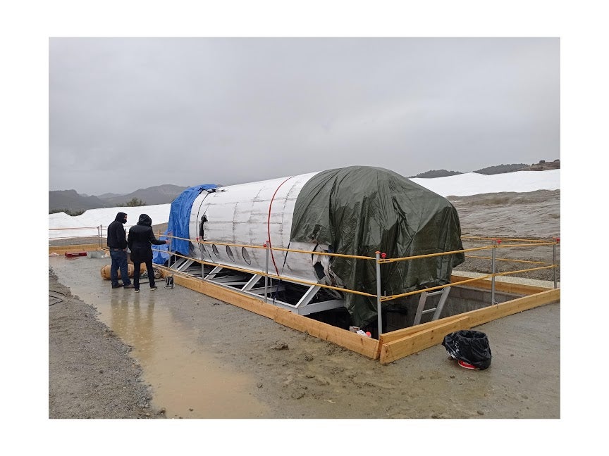 This is how an olive grove was transformed into a film set when the Oscar award contender Society Of The Snow was shot in Spain's Sierra Nevada