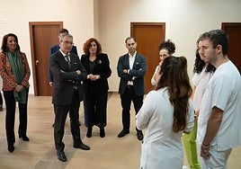 Francisco Salado, Marisa Martín and Juan Antonio Lara at the refurbished day care centre.