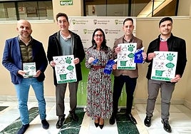 Councillors and Althenia staff launch the new campaign.