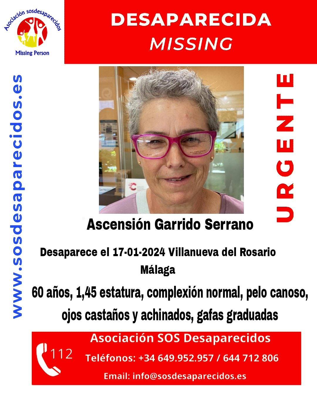 Urgent appeal to locate 60-year-old woman last seen three days ago in Malaga province town - Vimarsana News