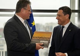 Moreno, with the Vice-President of the European Commission for the European Green Deal, Marco Šefčovič.
