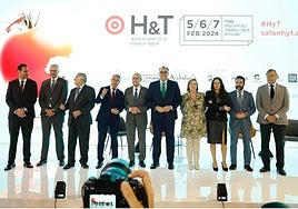 Bernal, in the centre, at the inauguration of H&T.