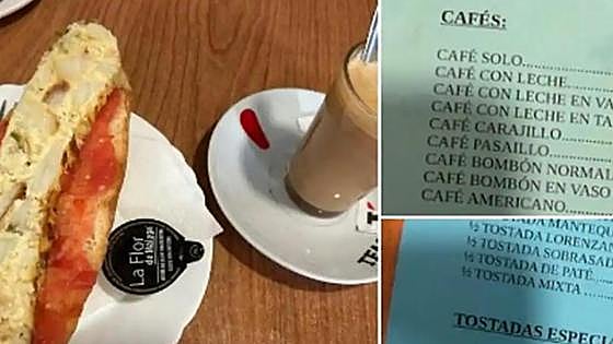 This is the 2.40 euro breakfast in Spain that quickly went viral