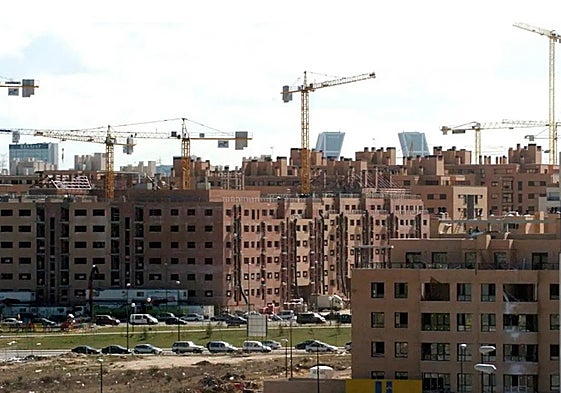 Construction of housing in Madrid.