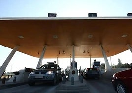 A toll point on the AP-7 motorway on the Costa del Sol.