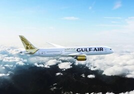 One of the aircraft that form part of the Gulf Air fleet.
