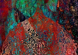 One of the abstract pieces from the new collection.