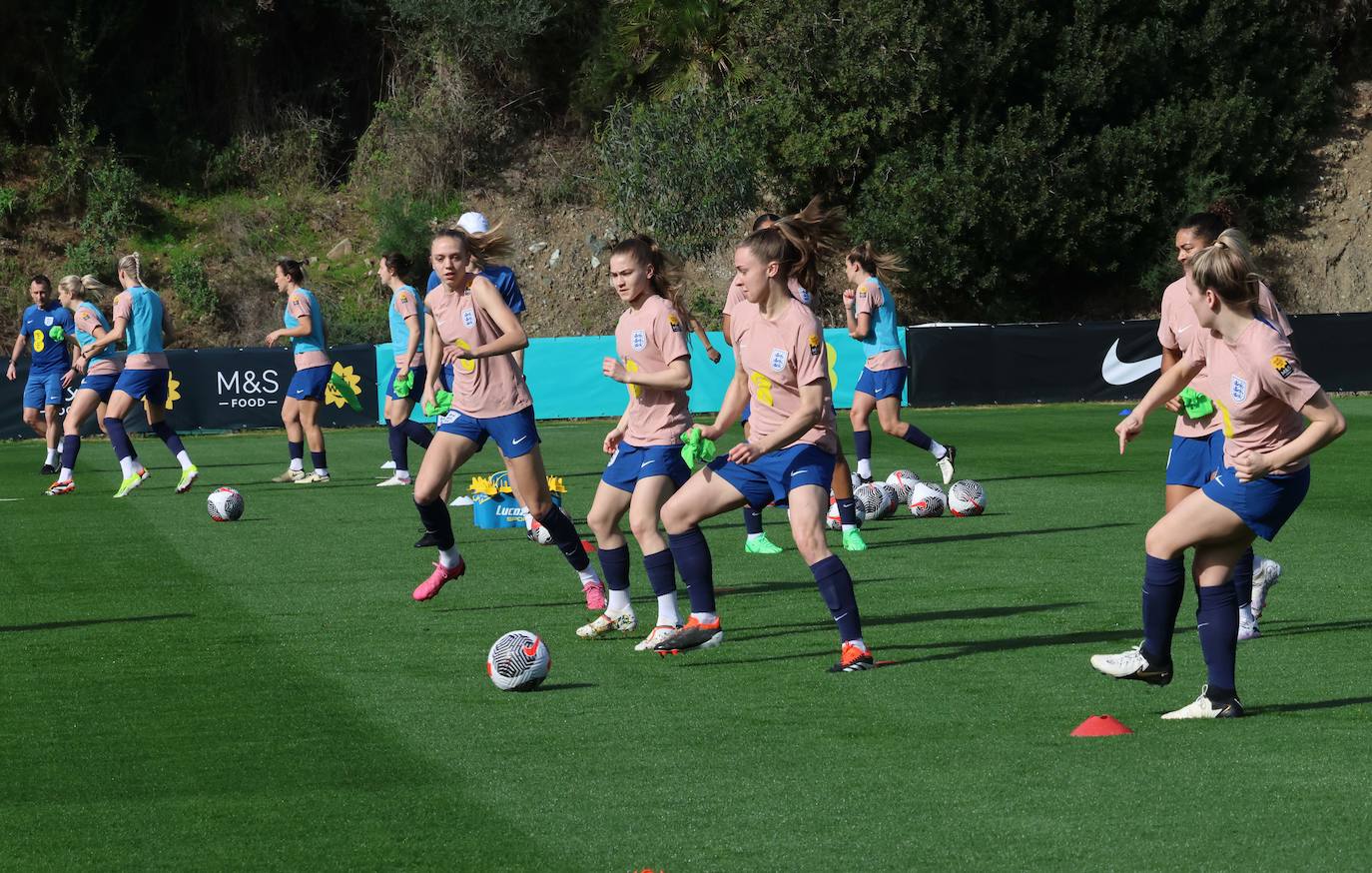 Lionesses train in Marbella - in pictures