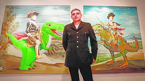 Alejandro Montiel's disruptive art: Philip IV on a T-Rex and Snow White discovers eroticism