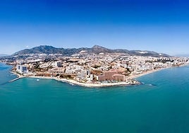 Aerial view of the Costa del Sol.