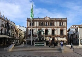 View of the building, in the central Plaza del Socorro.