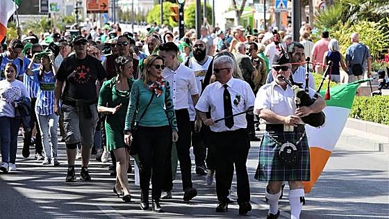 Costa del Sol goes green with annual festivities to celebrate St Patrick's Day