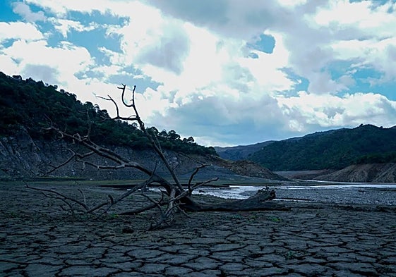 View of La Concepción Reservoir after the rainfall ten days ago.