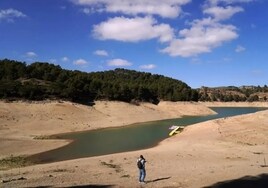 The Guadalteba reservoir, badly affected by the drought, in a photograph taken at the beginning of February.