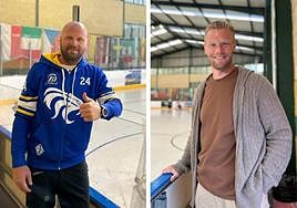 Jonas Frögren (left) and Carl Söderberg (right) spoke to SUR at the Fuengirola Lions Hockey Arena.