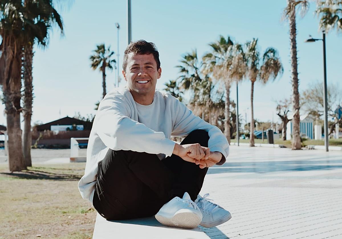 David Tejeiro, posing for SUR in Torre del Mar.