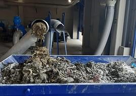 Accumulation of wipes recovered from Emasa's filtering system