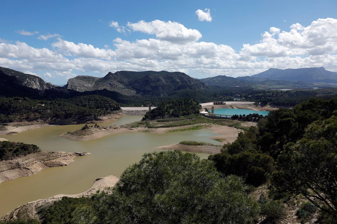 The Guadalhorce reservoir on Monday.