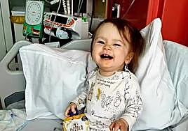 Robin Samuel during treatment in hospital.