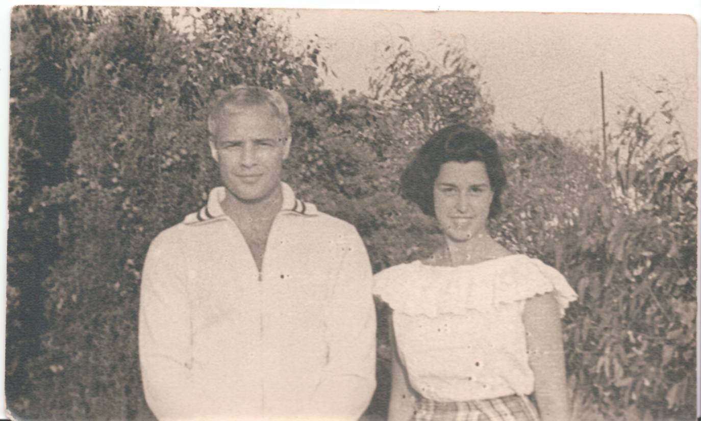 Marlon Brando, with Blanca Fiestas Bonitz 