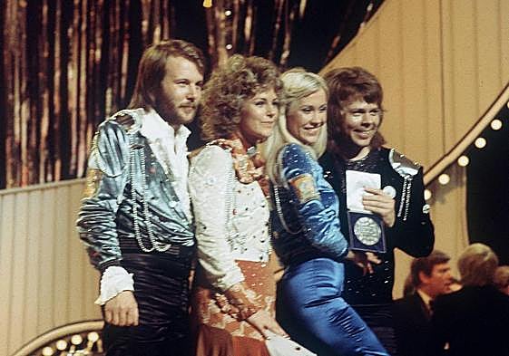 Abba in Brighton in 1974.