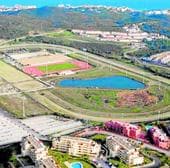 Aerial view of the troubled Mijas Hipódromo racecourse.