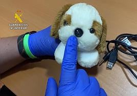 The toy which had cameras stuffed inside it.