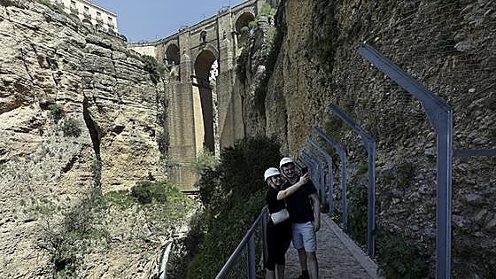 Visitors delighted as Ronda opens first stage of new gorge walk tourist attraction to the public