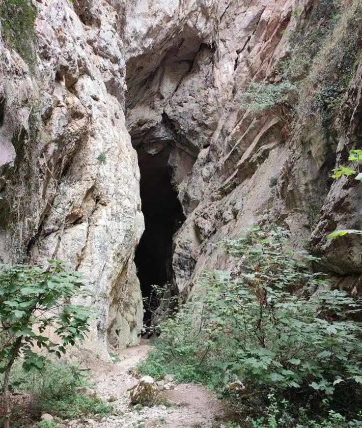 This is the spectacular cave near Ronda with an entrance standing over ...