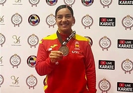 Torres with her silver medal.