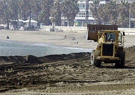 Regeneration work on beaches in the eastern area of Malaga (file image).