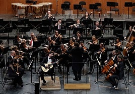 Archive image of a concert by the philharmonic orchestra at the Cervantes.