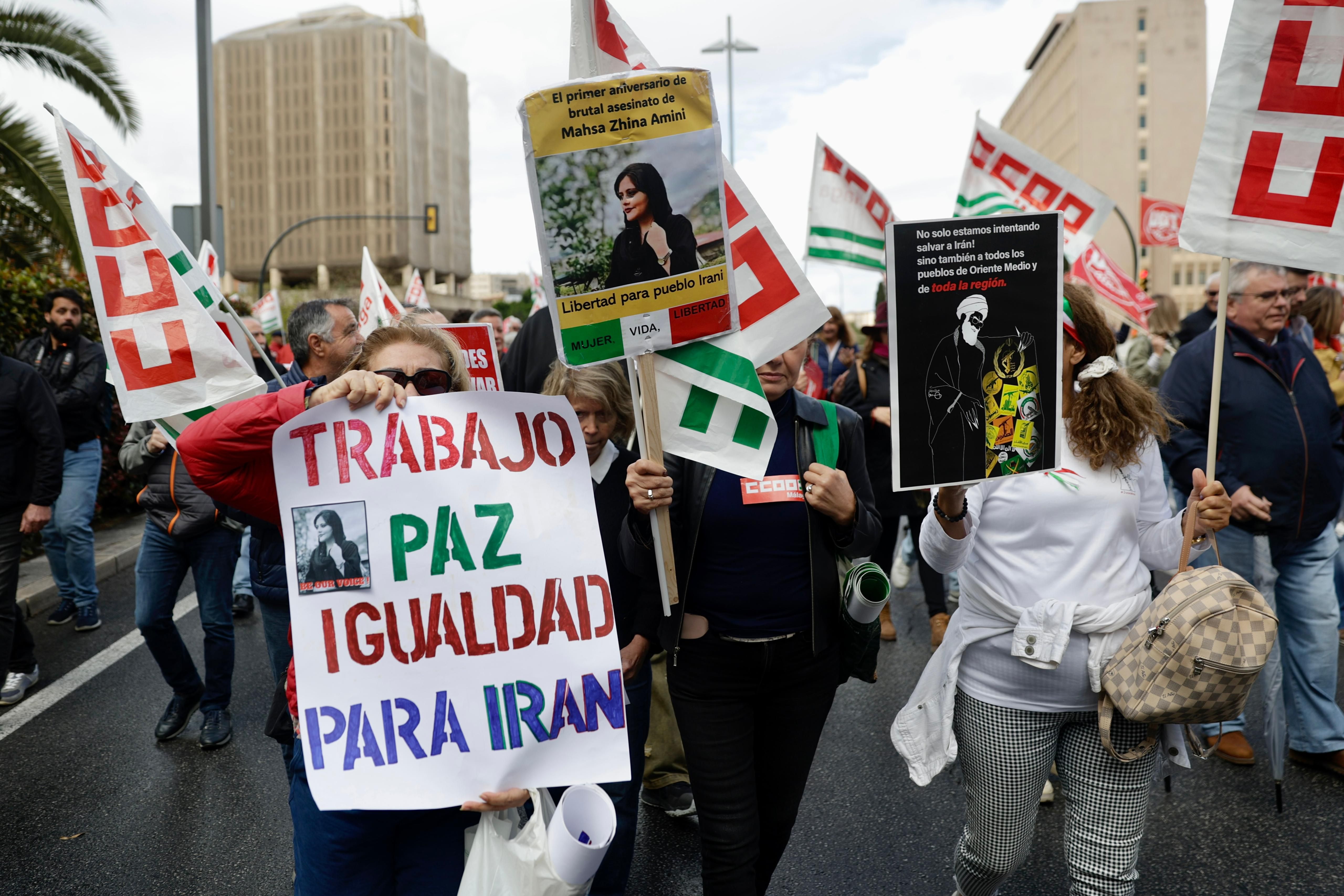 In pictures, Labour Day rally takes to the streets of Malaga