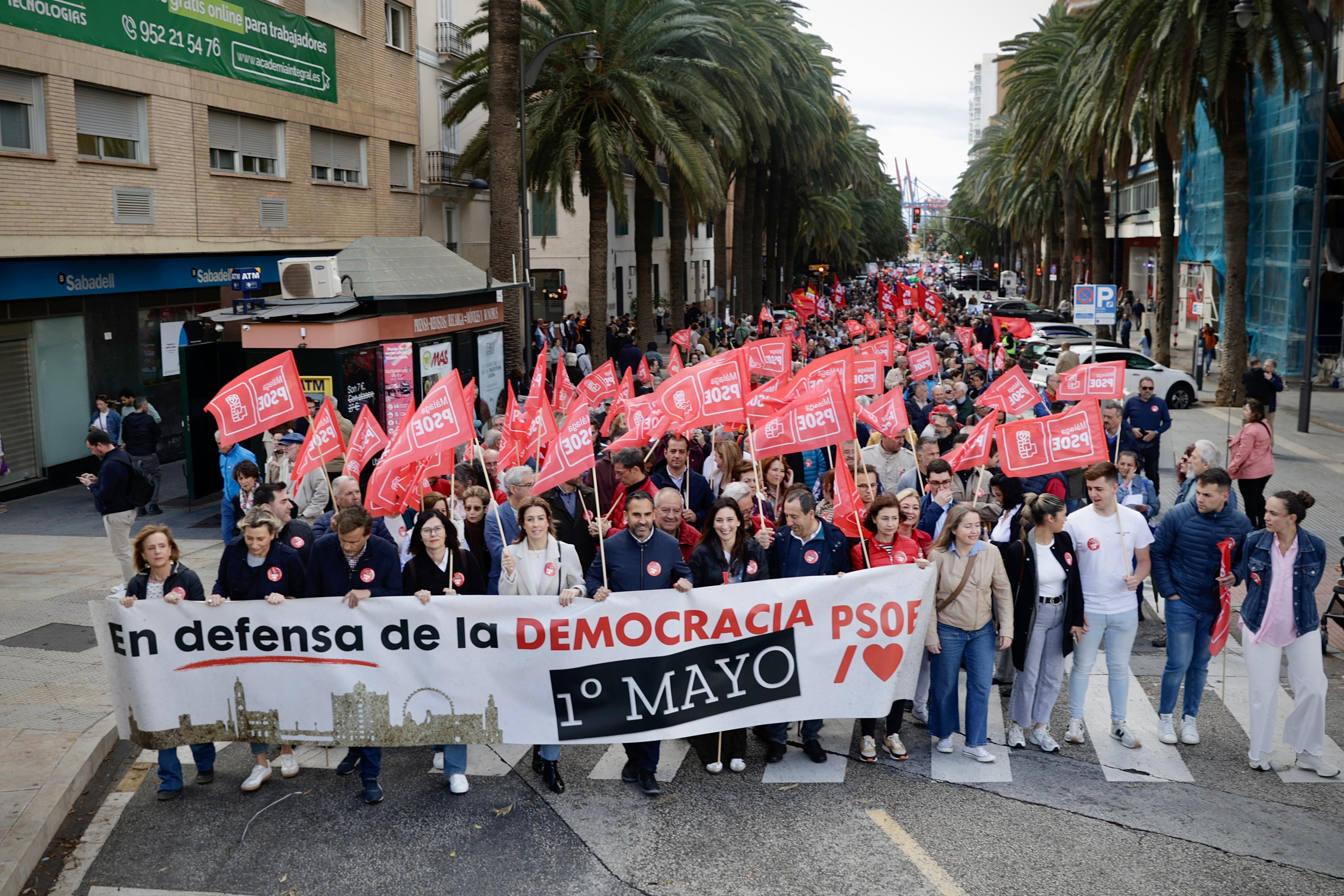 In pictures, Labour Day rally takes to the streets of Malaga