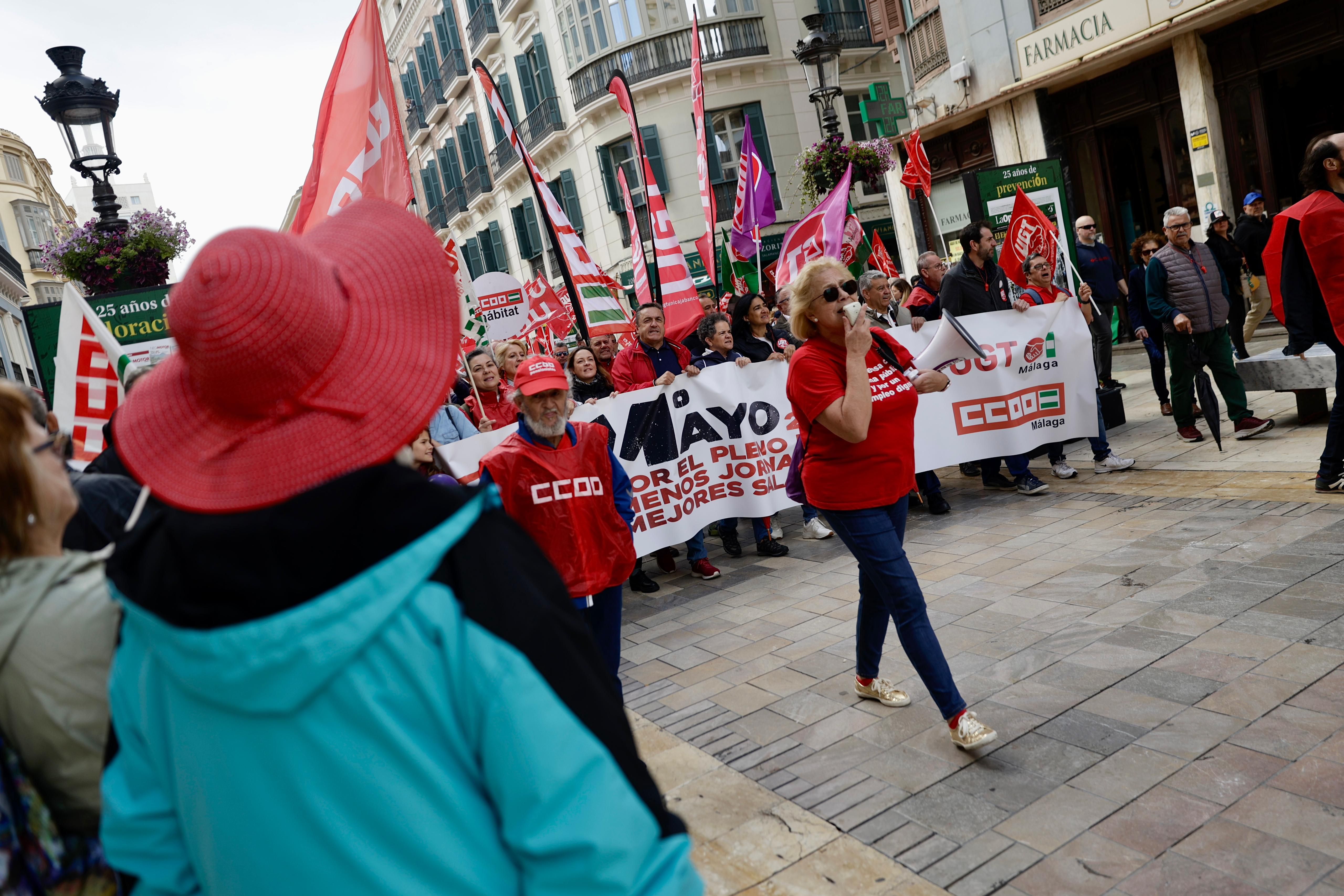 In pictures, Labour Day rally takes to the streets of Malaga