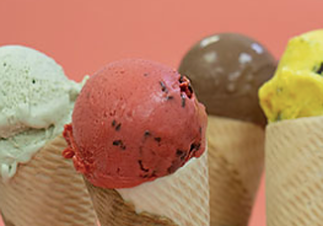 Crispy ice cream cones by Ignacio Mira.