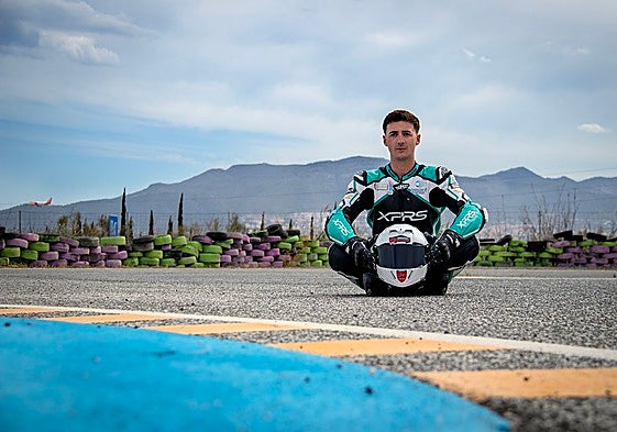 Carlos Espinosa Siles, in his XPRS racing team suit.