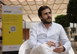 Carlos Pérez-Lanzac talking to SUR before the start of the Vitur Summit in Malaga.