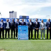 The official presentation of the Malaga Legends match on Thursday.