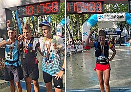 From left to right, Ismael Bacas (second), Falcó (winner), Marcos Juncal (third), and Cristina Palomo (women's winner).