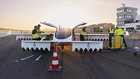 Malaga Airport prepares an air taxi service with pilotless drones