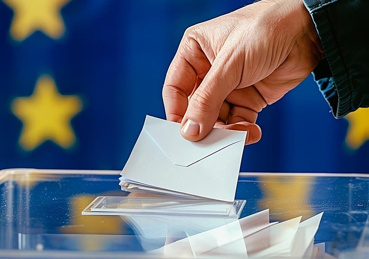 A solitary EU election voting card in the post
