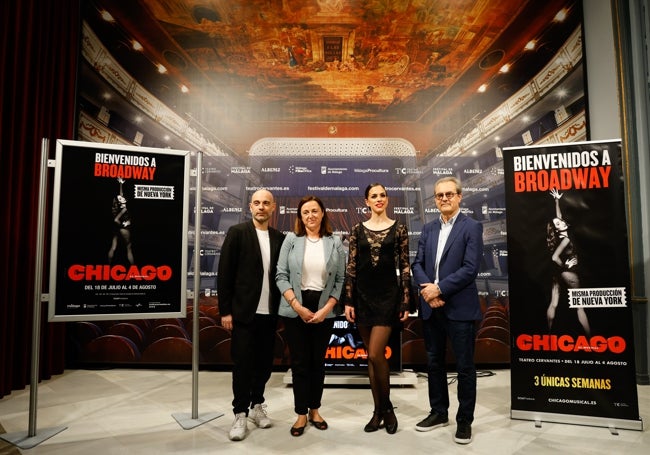 From left to right; Víctor Conde, Mariana Pineda, Teresa Abarca and Antonio Vigar, at the presentation.