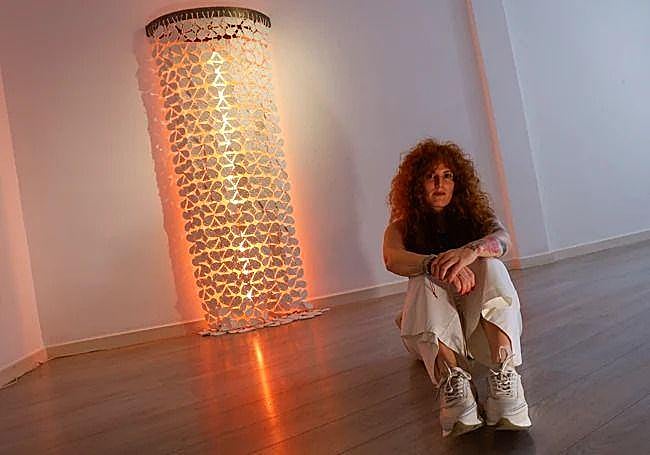 Paloma with the piece she calls Luz de Noche para la Nieta