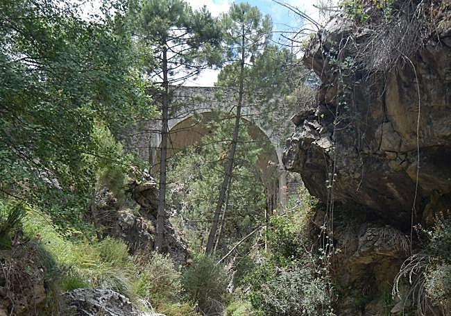 Remains of the Roman bridge of Riofrío