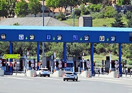 File image of toll booths on a motorway in Spain.