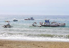 'Quitanatas' boats operating in the Axarquía.