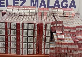 Image of the cigarette packets seized in Torre del Mar.