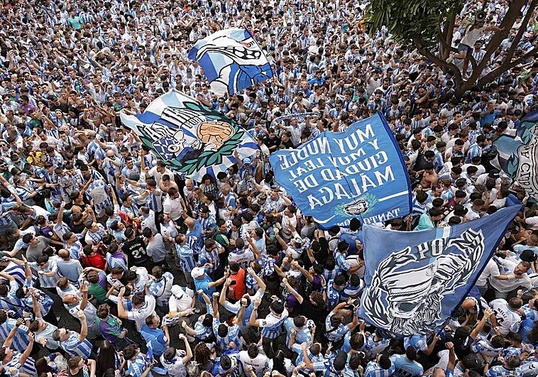 Malaga football fans last Saturday.